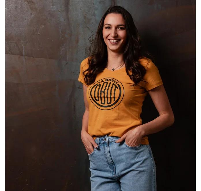 TEE-SHIRT SENHORA MOUTARDE