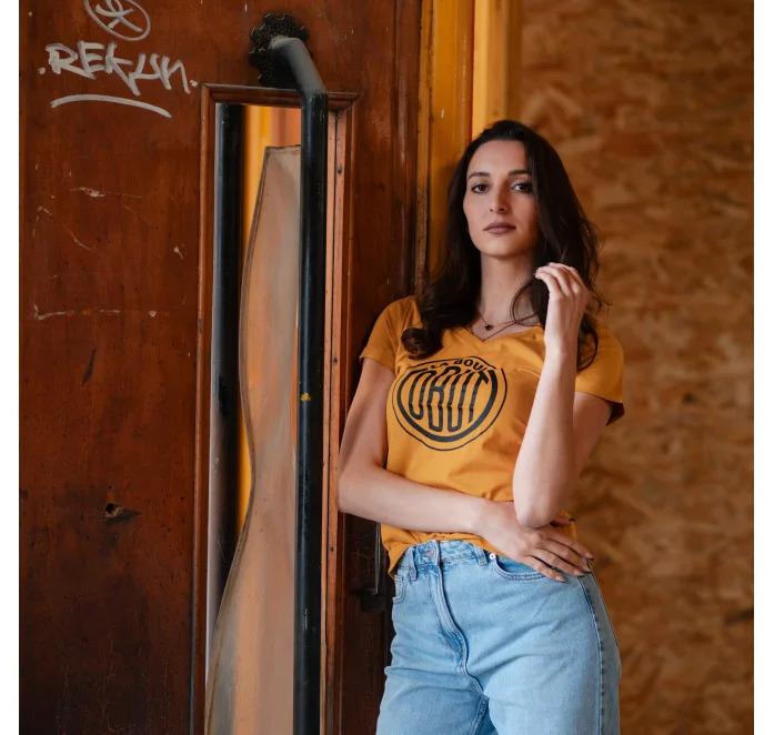 TEE-SHIRT SENHORA MOUTARDE