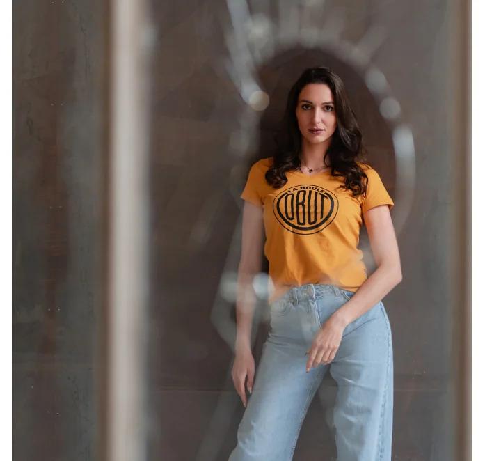 TEE-SHIRT SENHORA MOUTARDE